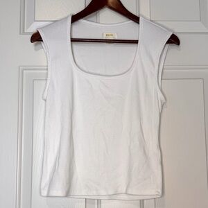 Maeve by Anthropologie White Sleeveless Top